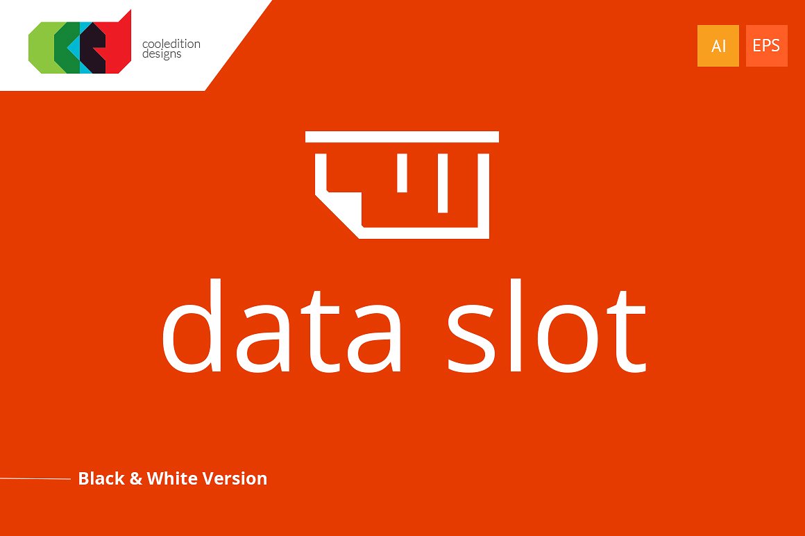 数据网络主题徽标Logo模板 Data-Slot-Logo-