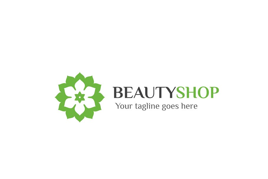 美容美妆时尚花卉形状标志Logo 模板 Beauty-Sho