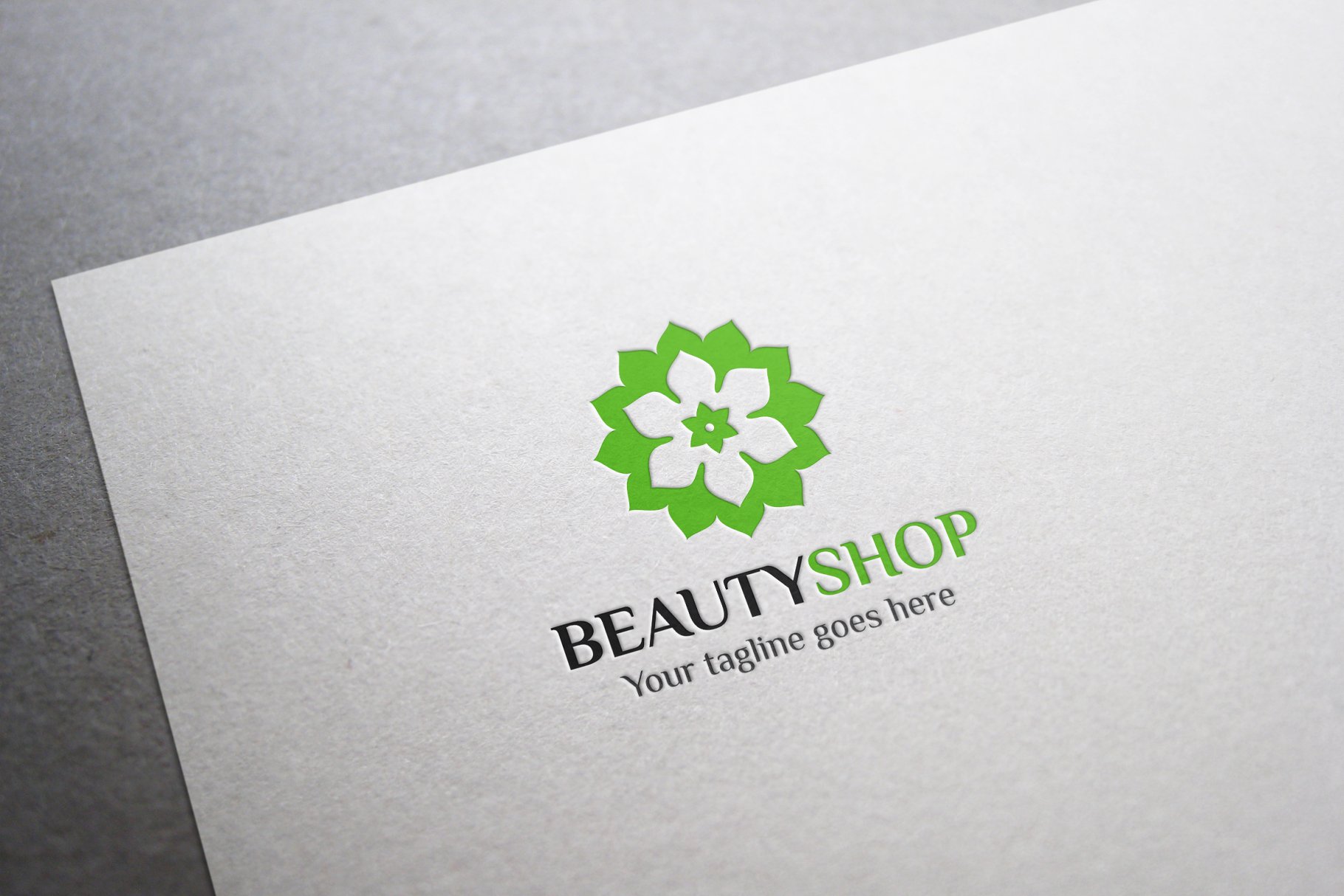 美容美妆时尚花卉形状标志Logo 模板 Beauty-Sho