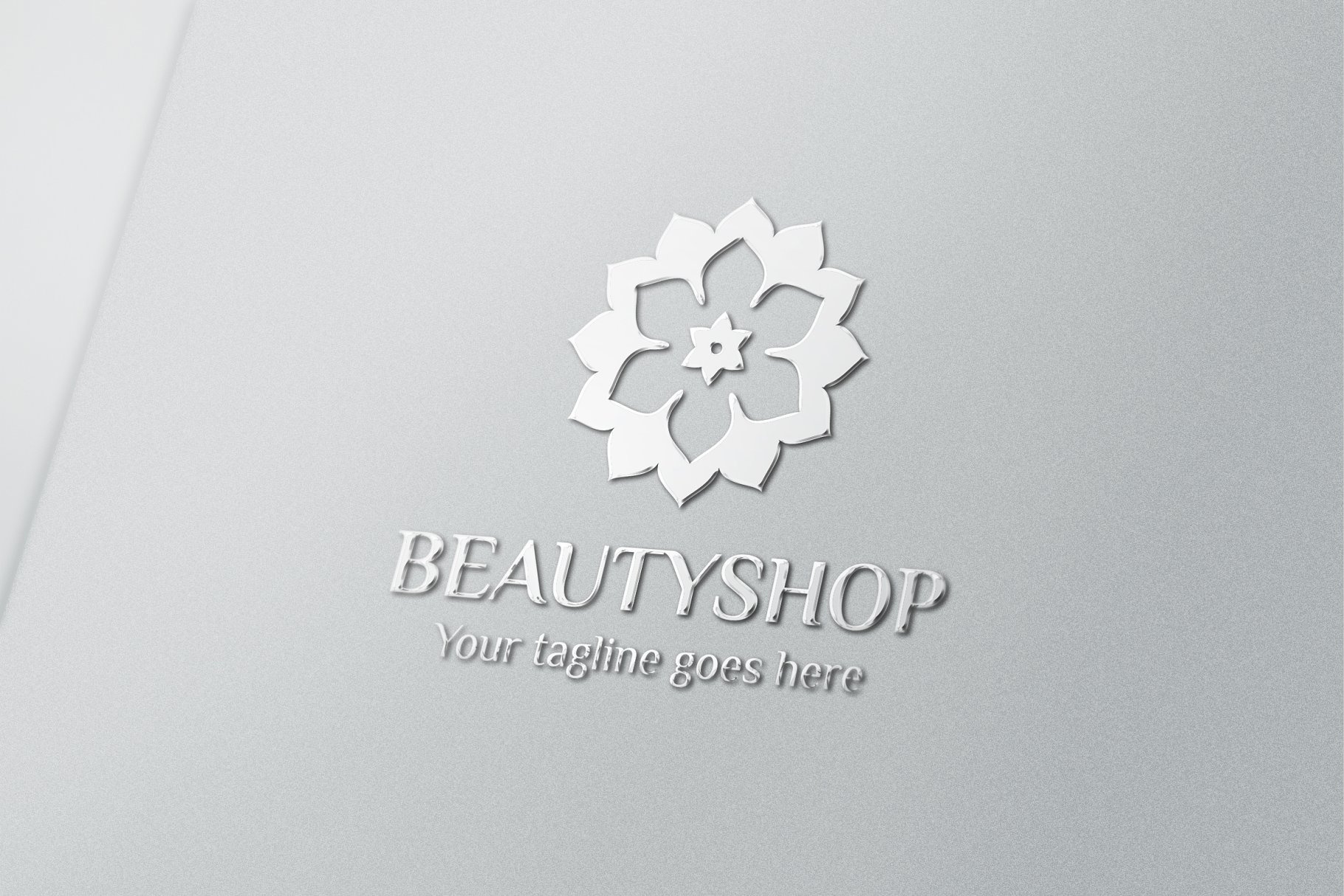 美容美妆时尚花卉形状标志Logo 模板 Beauty-Sho