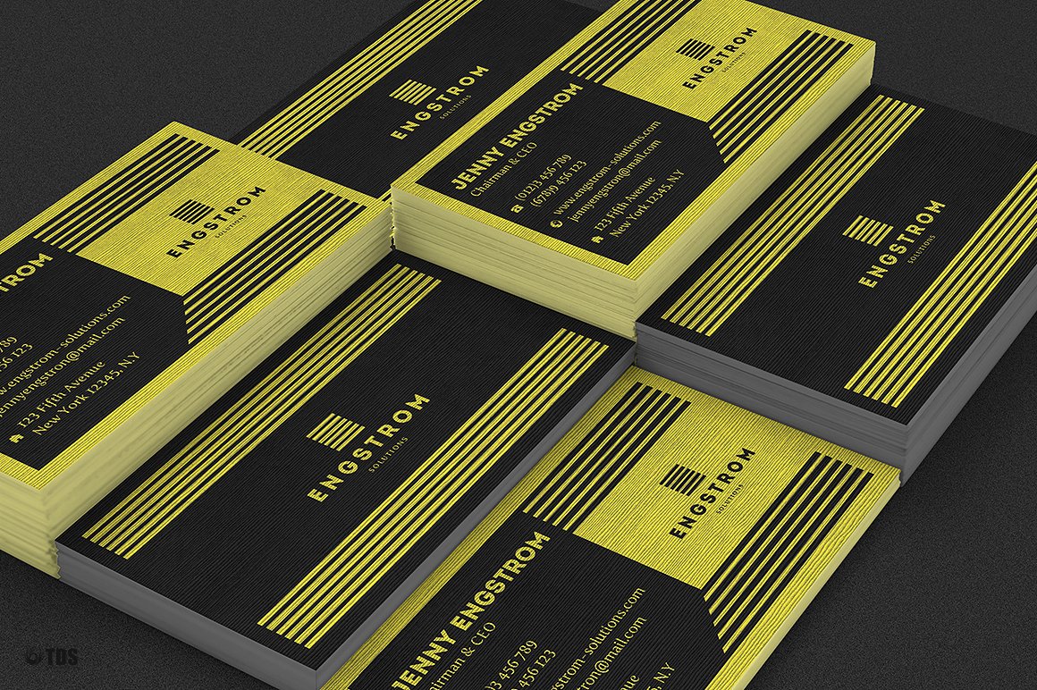 黑色和黄色配色企业VI形象设计模板 Black-and-Ye