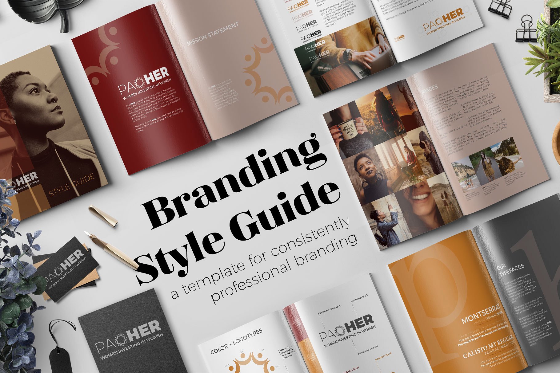 品牌风格指南杂志画册设计模板 Branding Style
