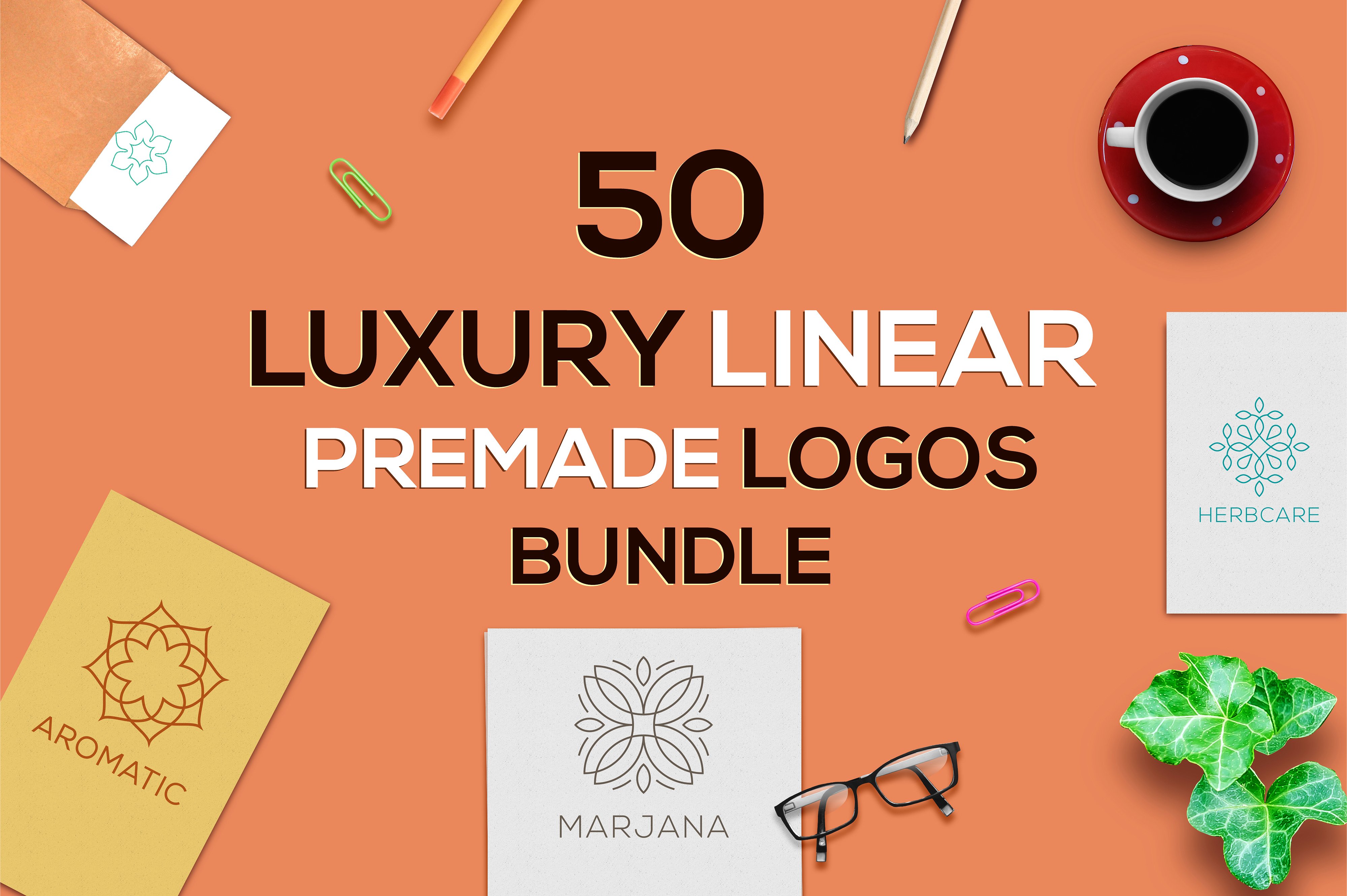 50款线形标志Logo模板合集 50-Luxury-Line