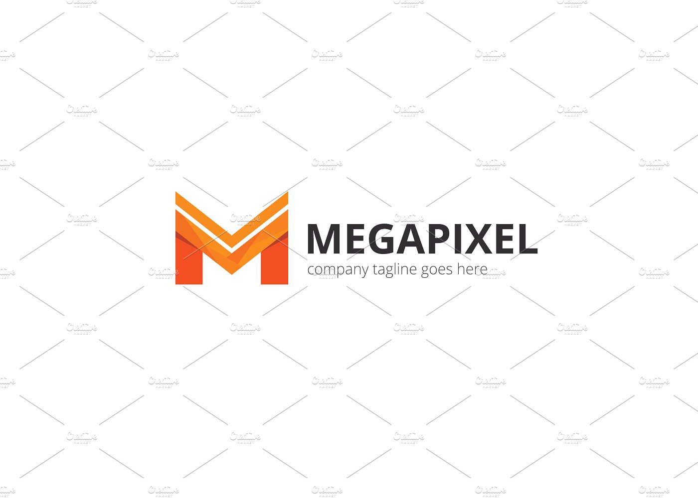 创意字母M标志Logo模板 Megapixel-Letter