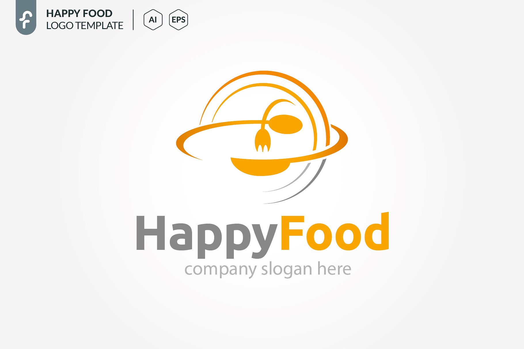 餐饮食品主题 标志Logo模板 Happy-Food-Log