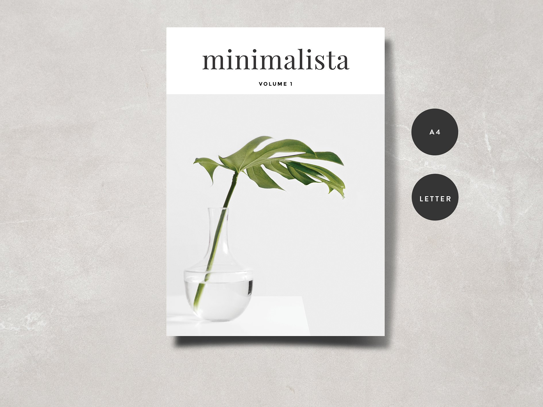 多用途的自然画册杂志设计模板Minimalista-Maga