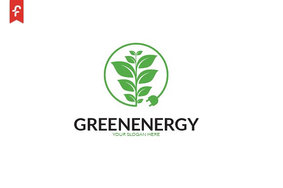 绿色能源清洁能源主题Logo模板 Green-Energy-