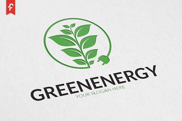 绿色能源清洁能源主题Logo模板 Green-Energy-