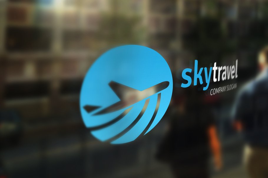 航空旅行主题标志Logo模板 Sky-Travel