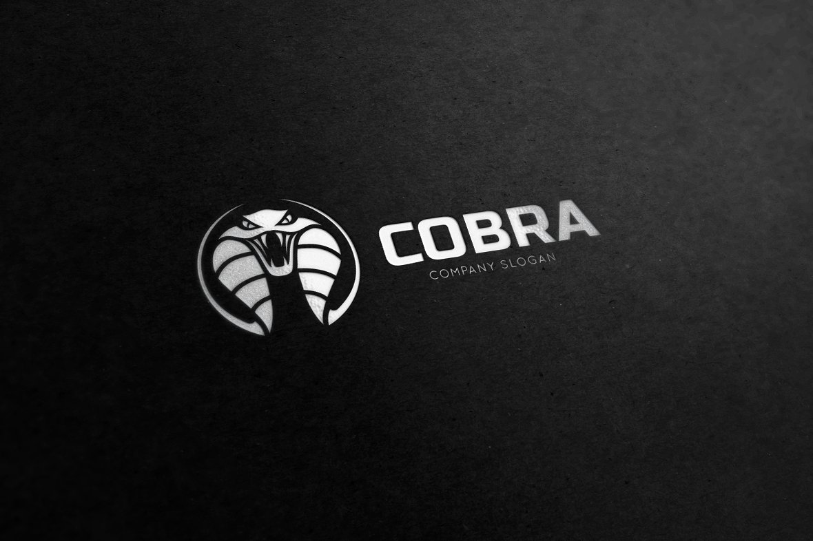 眼镜蛇形状标志Logo模板 Cobra-Snake-Logo