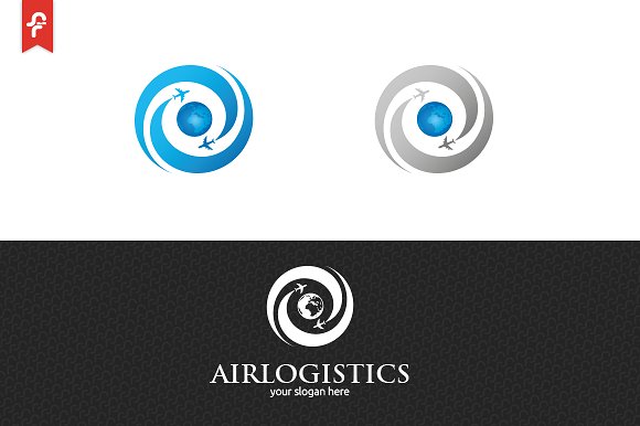 航空物流主题标志Logo模板 Air Logistics L