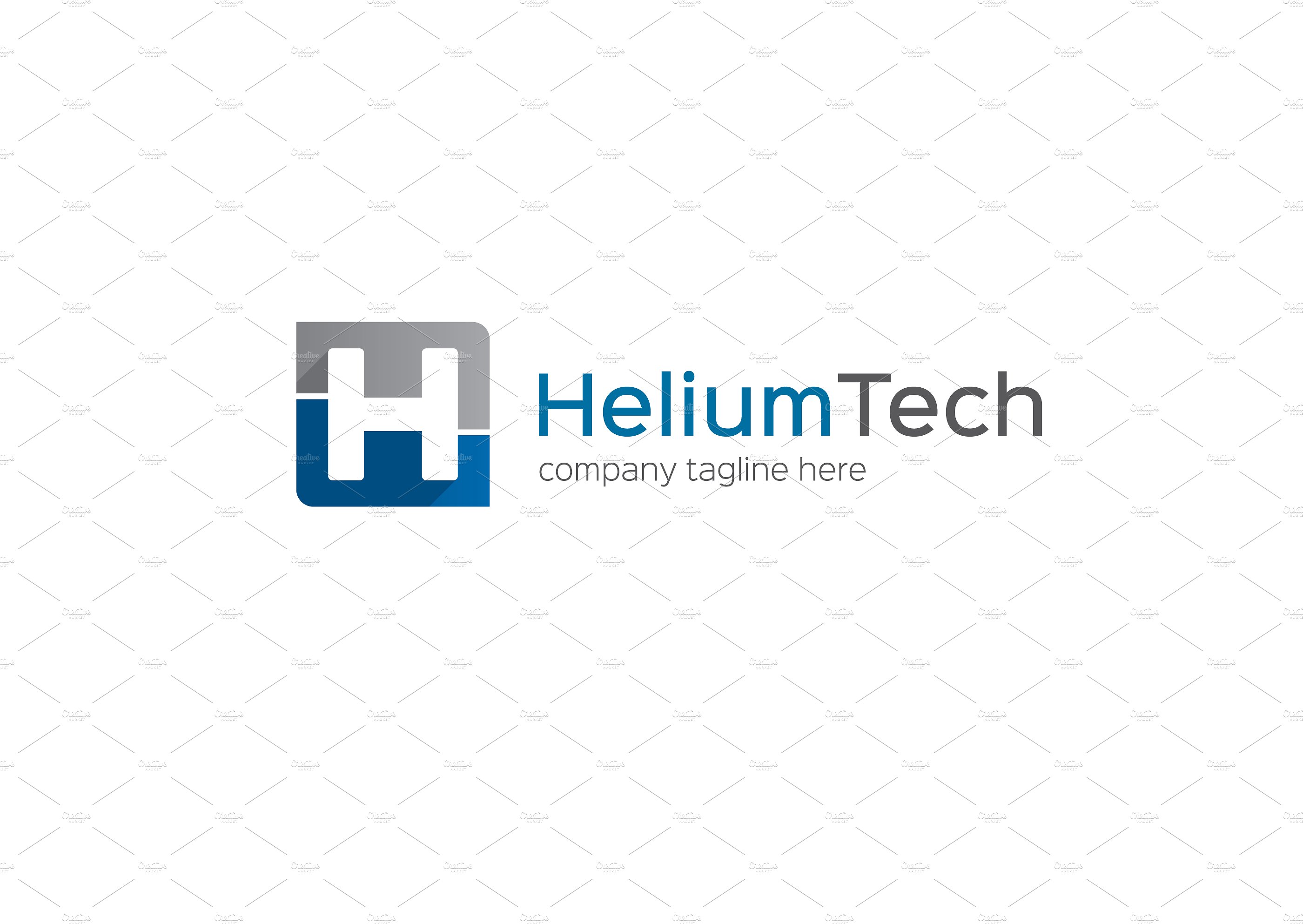 创意字母H标志Logo模板 Helium-Tech-Lett