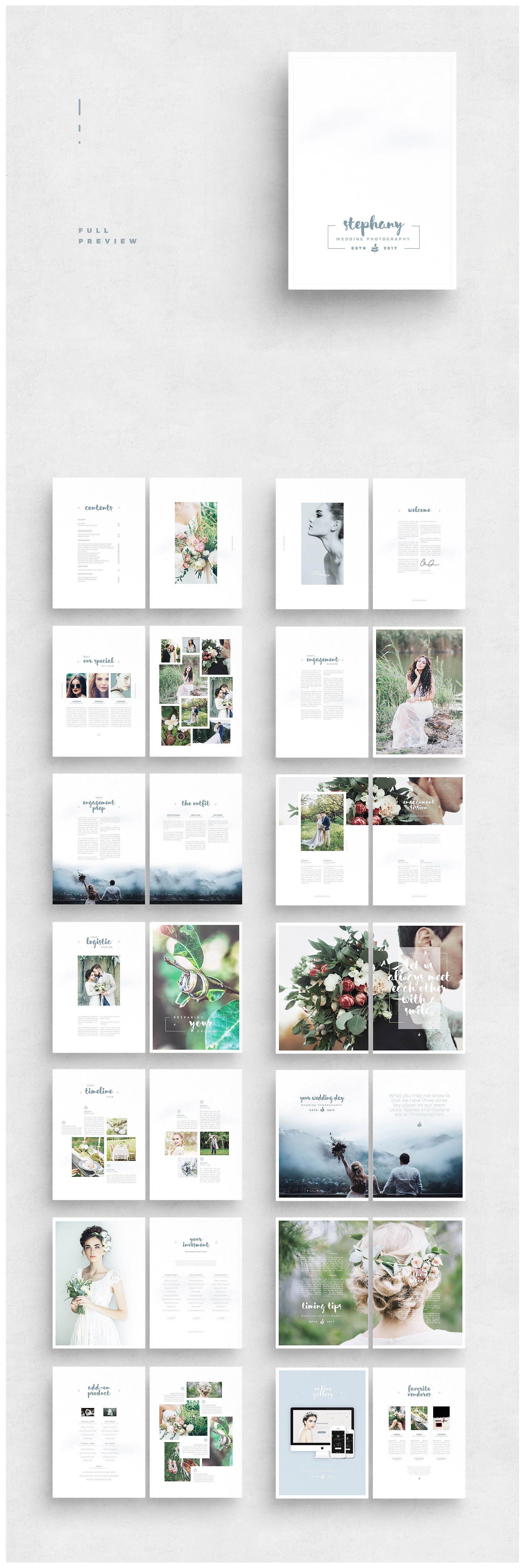 婚礼摄影杂志画册设计模板 Photographer-Maga