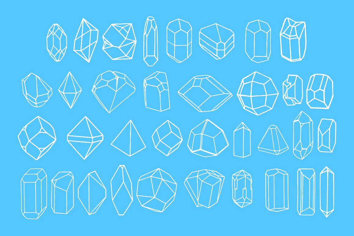 35种矿物和宝石矢量插图 25-Minerals-(Plus