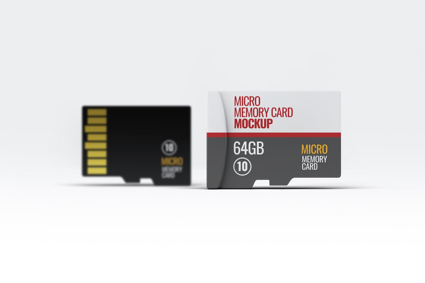 高品质内存卡包装样机模板 Micro Memory Card