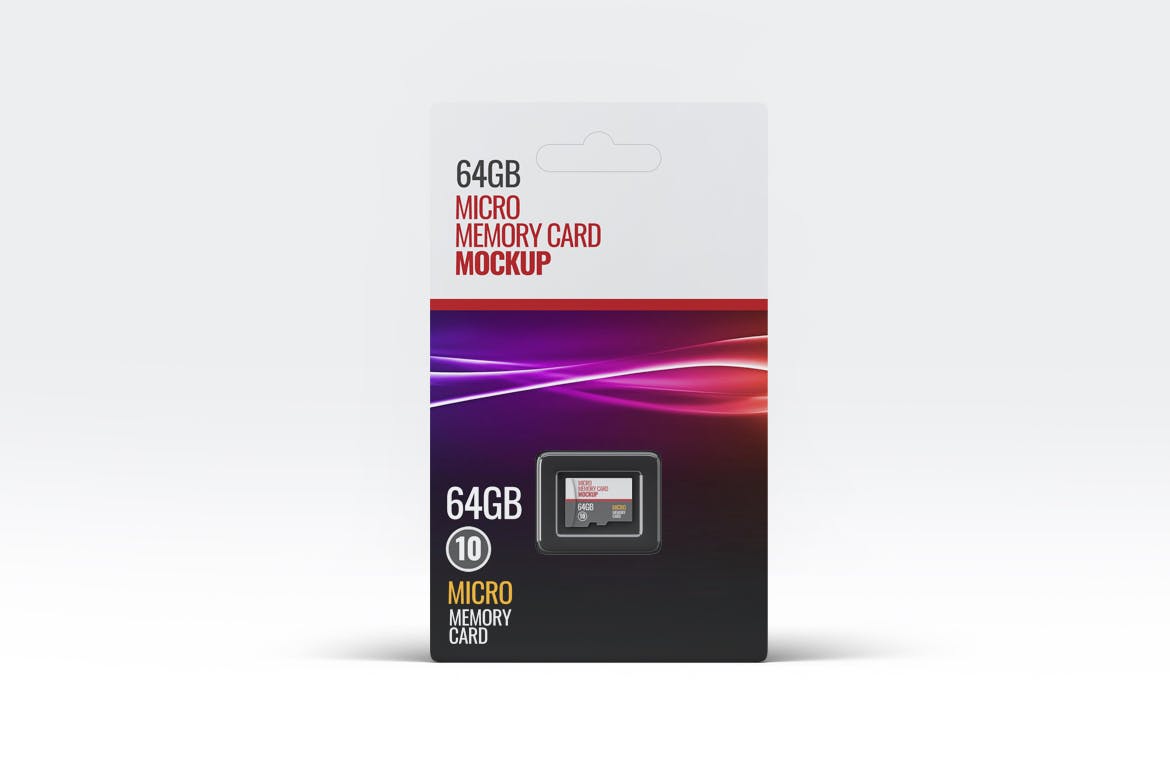 高品质内存卡包装样机模板 Micro Memory Card