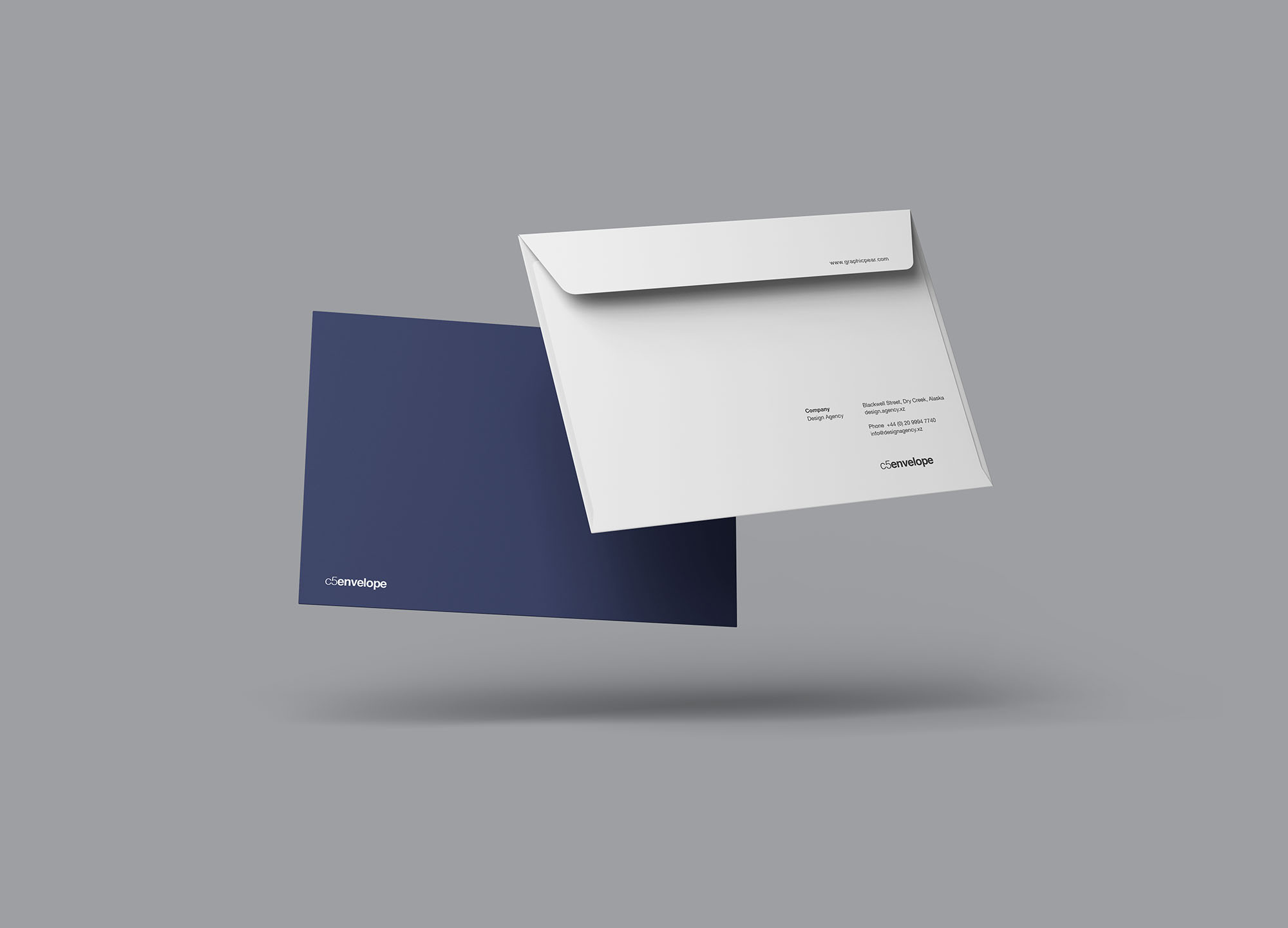 高品质高端信封模板 C5 Envelope Mockup-2