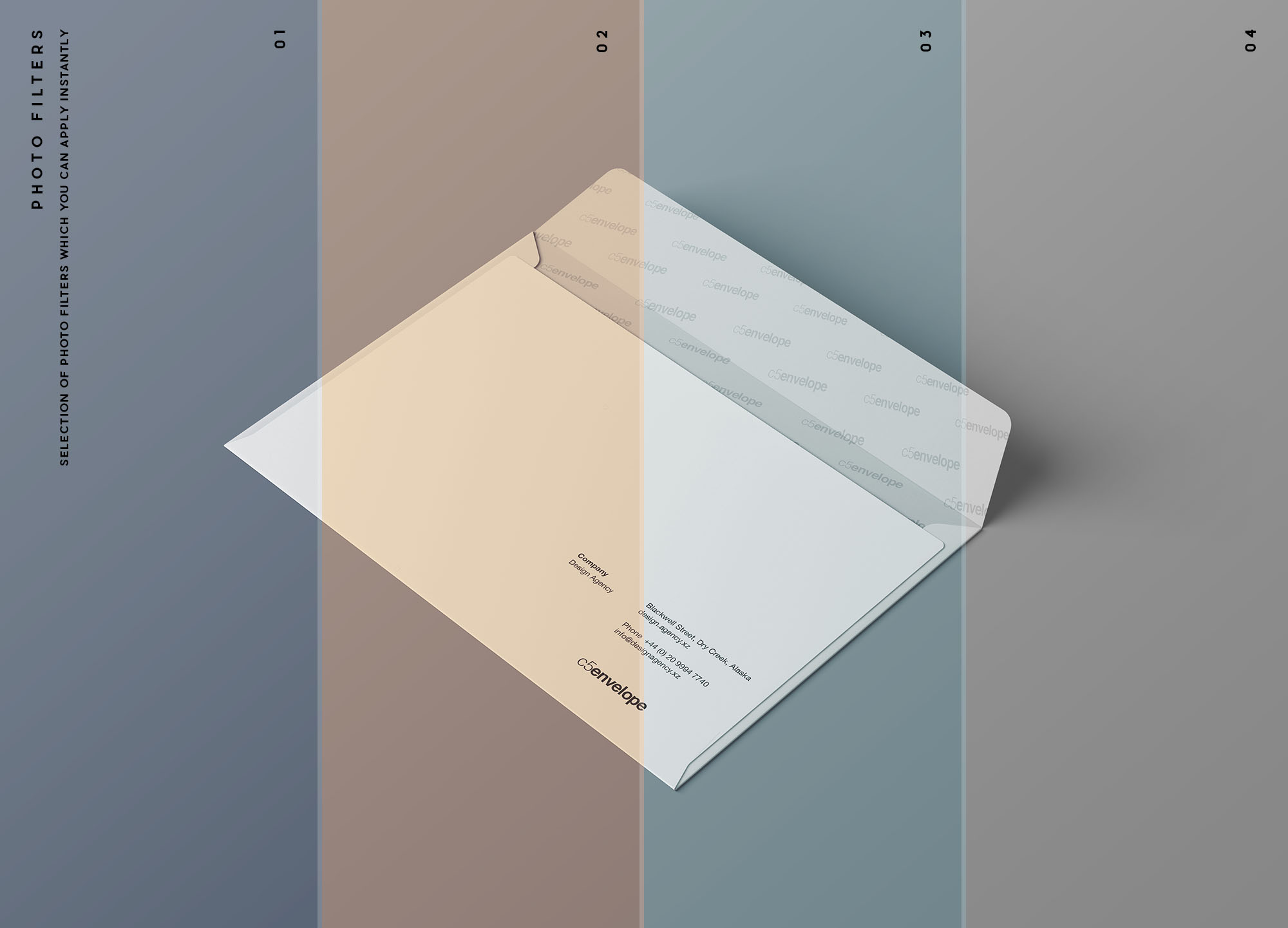 高品质高端信封模板 C5 Envelope Mockup-2