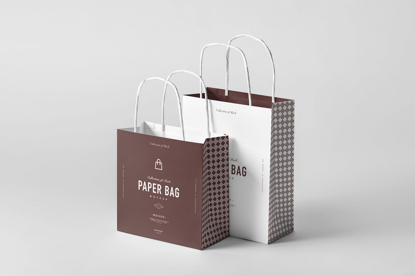 高品质高端的手提袋环保袋纸袋子样机模板 paper-bag-