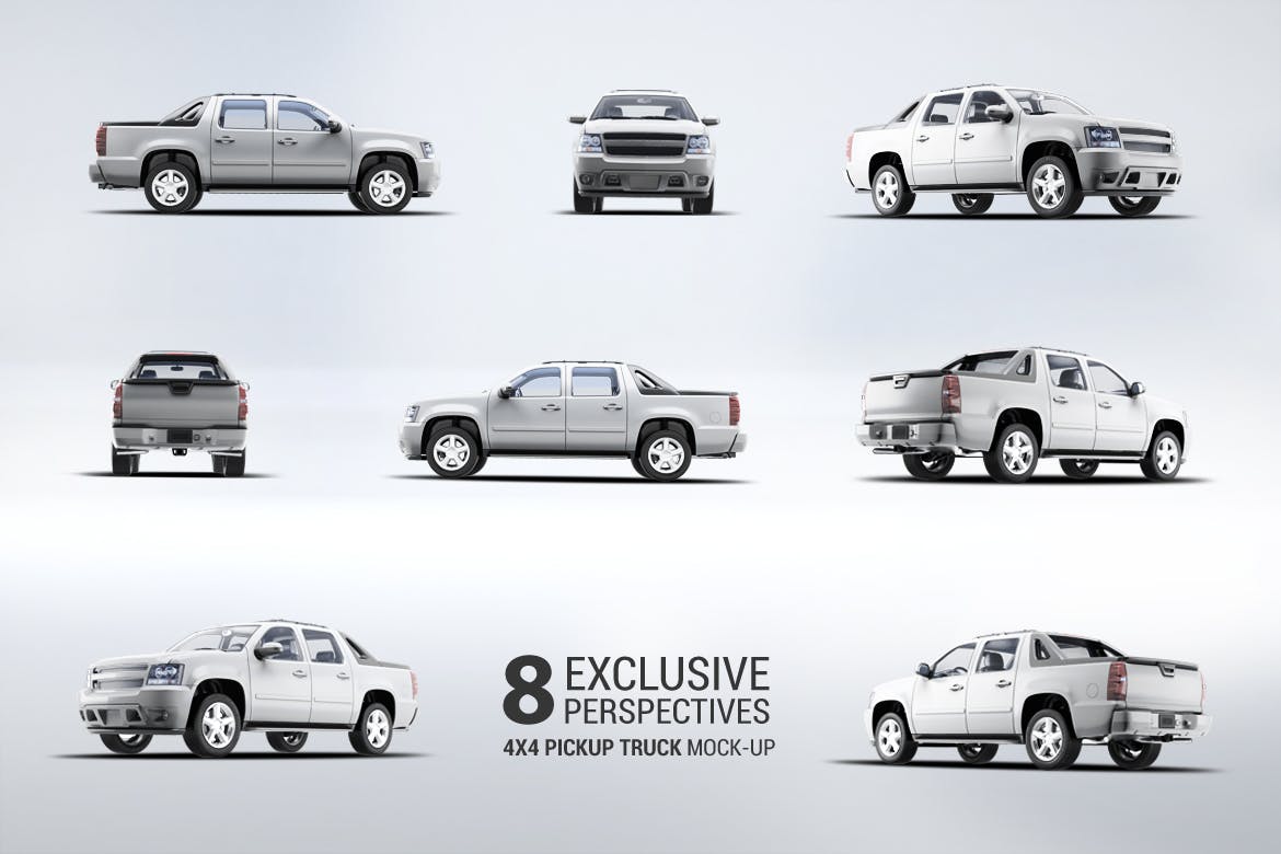 高品质高端轿车车体广告展示模型 4x4-pickup-tru