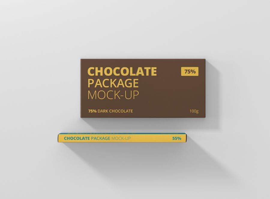 高品质简约巧克力包装样机模板 chocolate-packa
