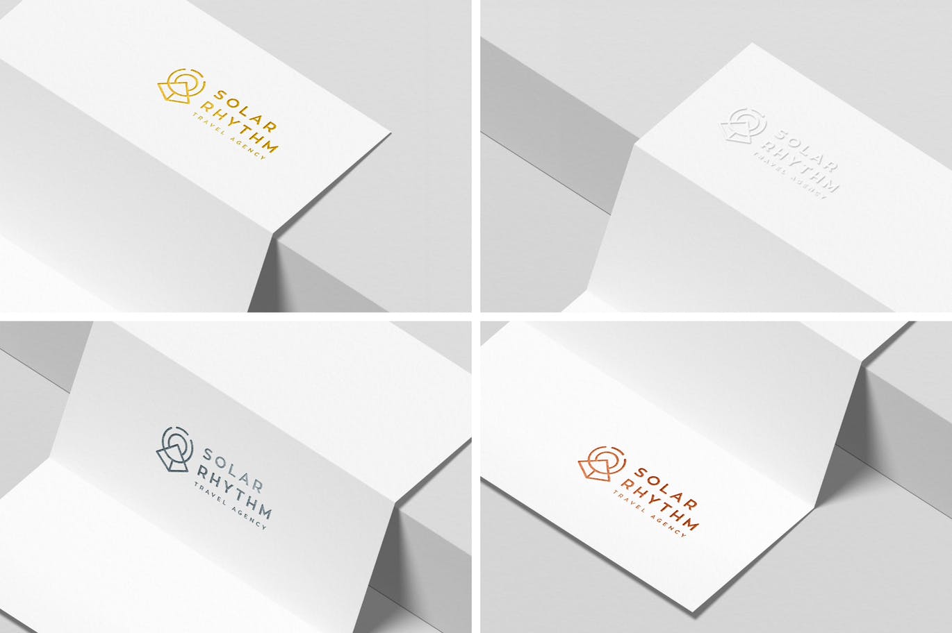 高品质高端纸质logo标志样机模板 logo-mockups