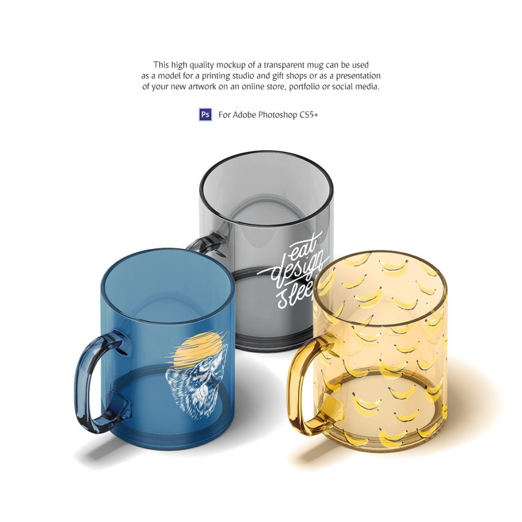 玻璃杯模型PSD展示模版 New Glass Mug Ani
