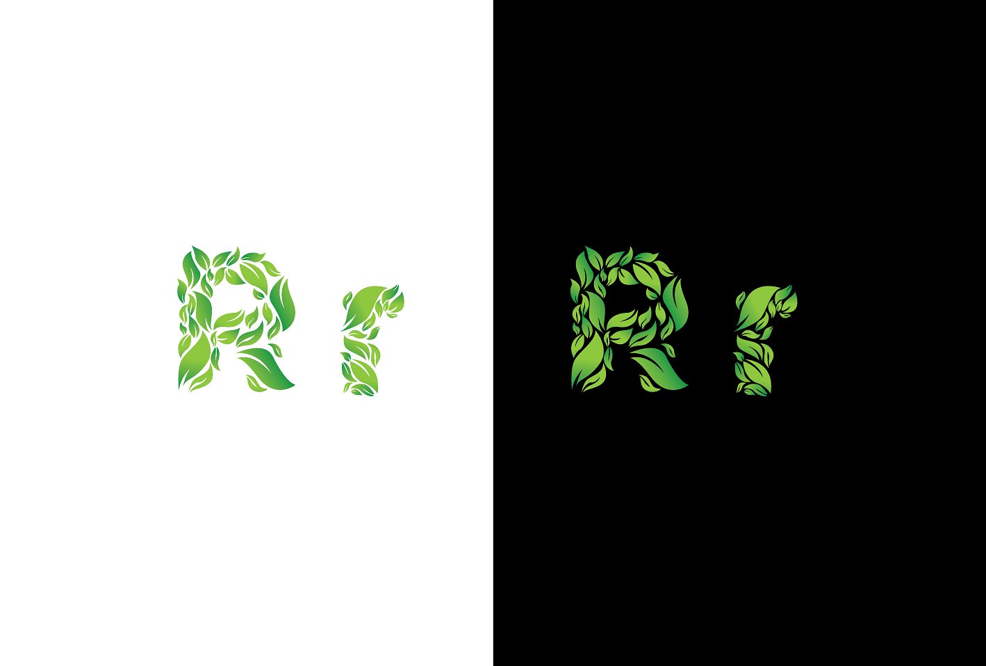炫酷的绿色清新矢量英文字母字体素材 EcoFont #147