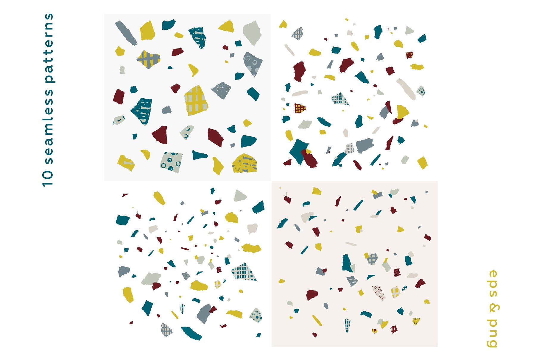 抽象极简主义碎纸镂空风格拉丝纹理素材 Salt &