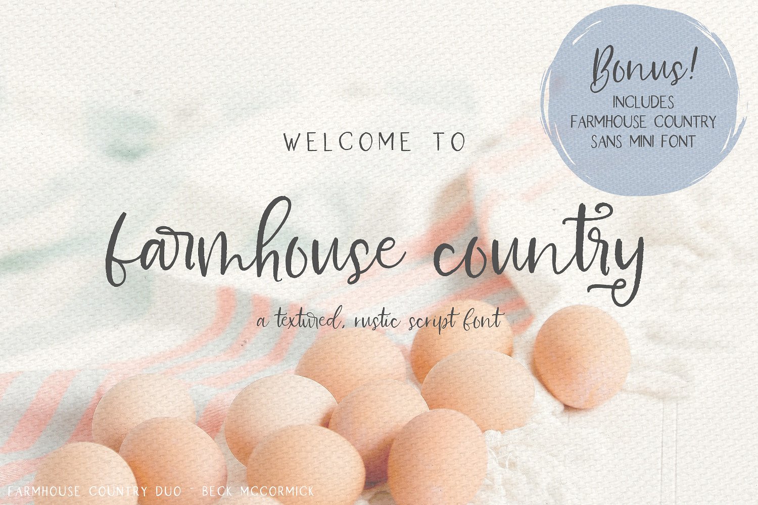 复古的手写英文字体 Farmhouse Country Ru