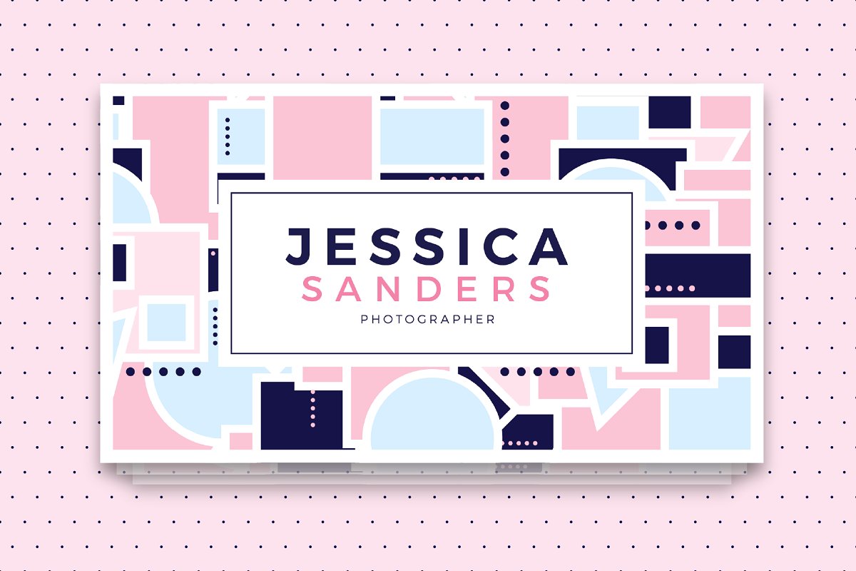 现代简约名片模版 Jessica Sanders Busin