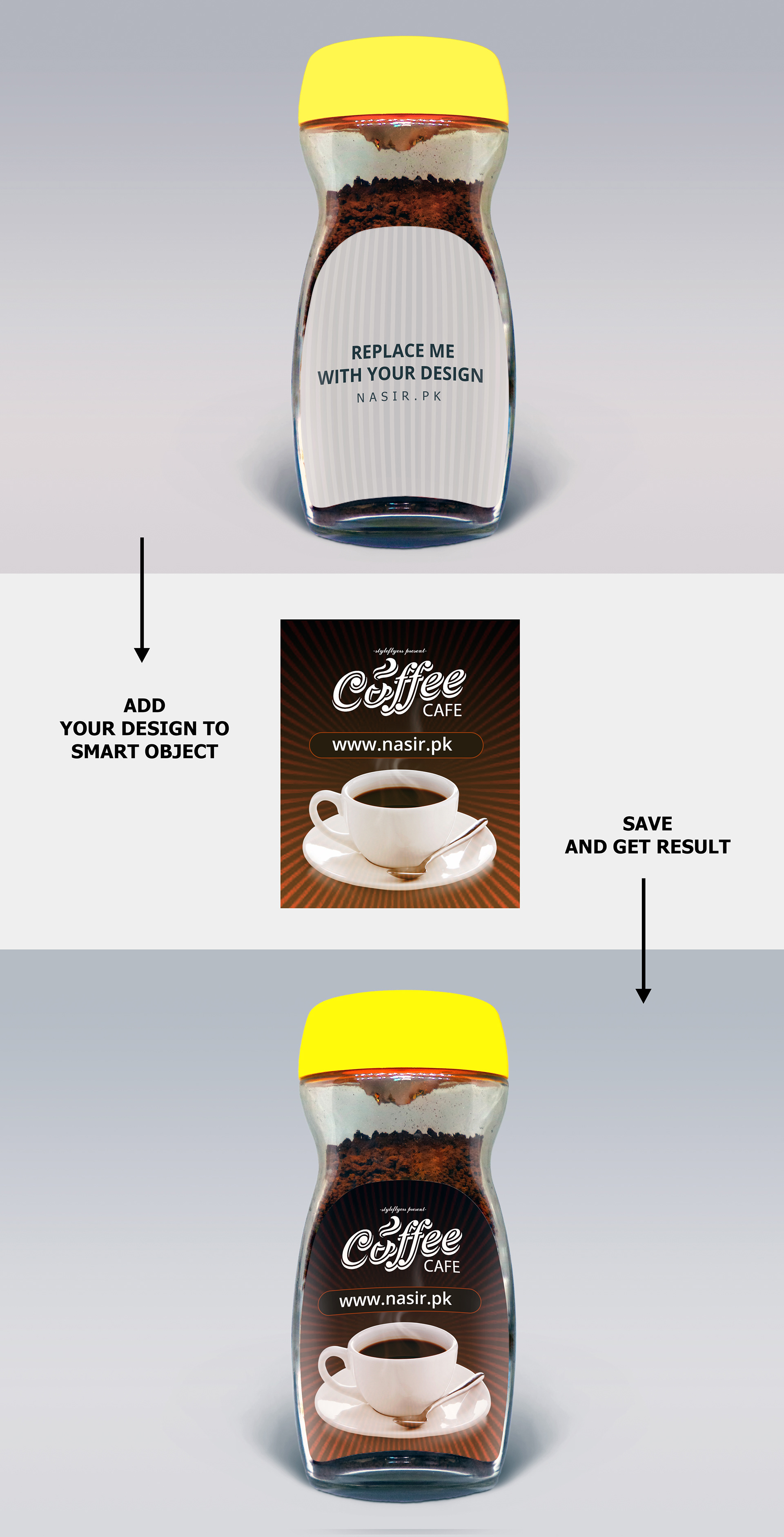 咖啡包装瓶品牌贴图展示模版 Coffee Jar Mocku