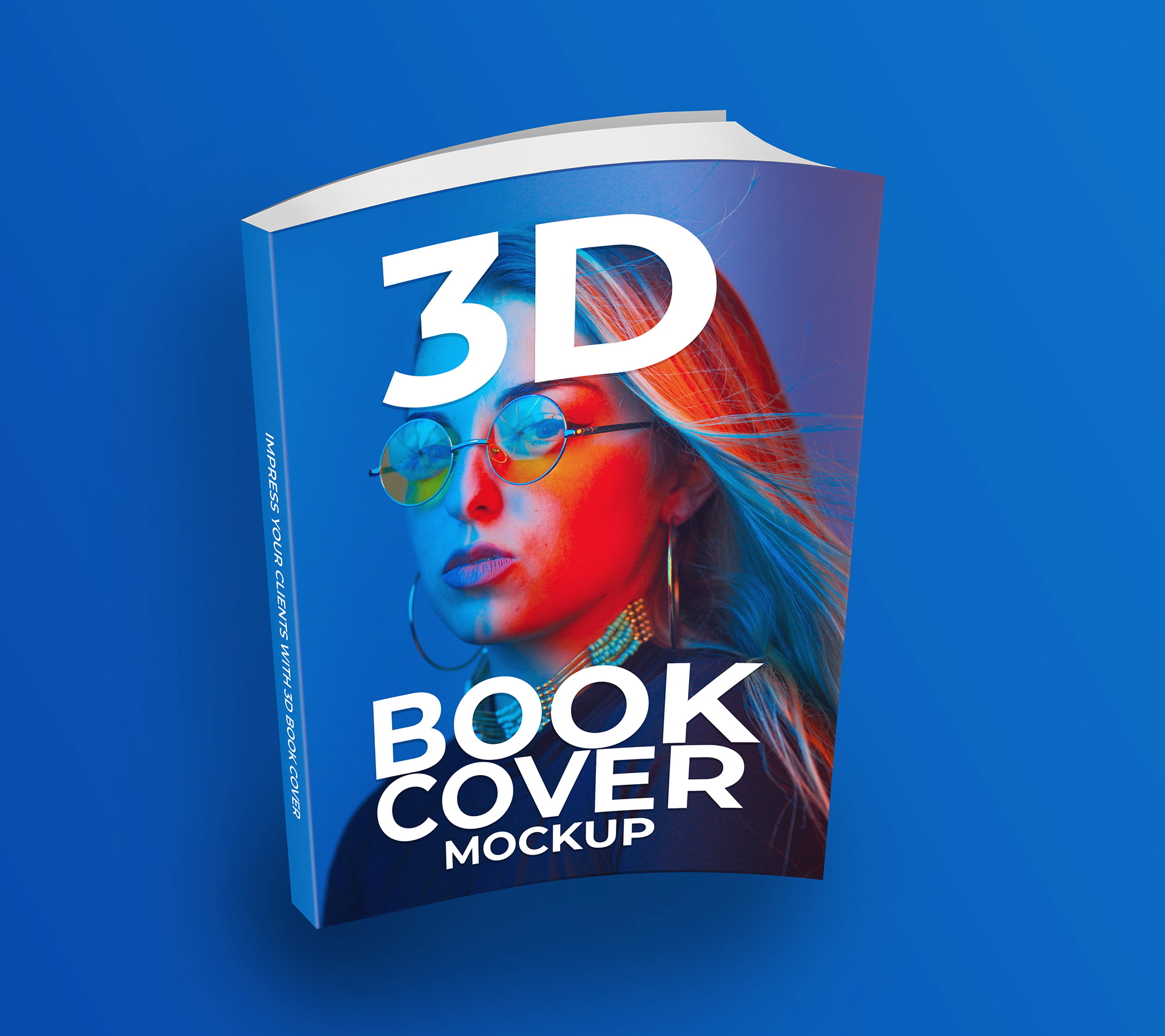 立体书籍封面展示样机模版 3D Book Cover Moc