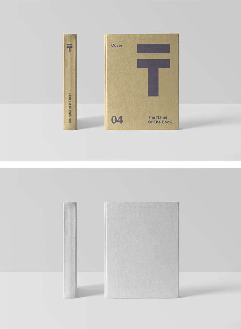 书籍封面样机贴图展示模版 Book Cover Psd Mo