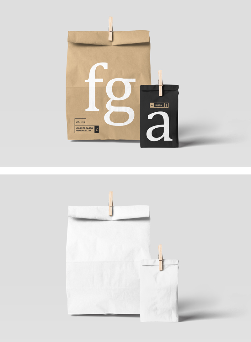 纸袋食品包装贴图样机模版 Paper Bag Mockups