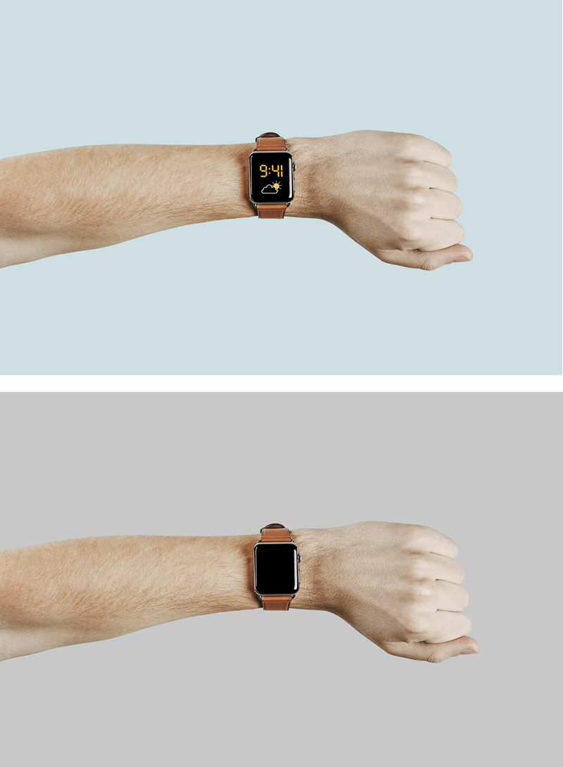 苹果手表场景展示样机PSD模版 Apple Watch Mo
