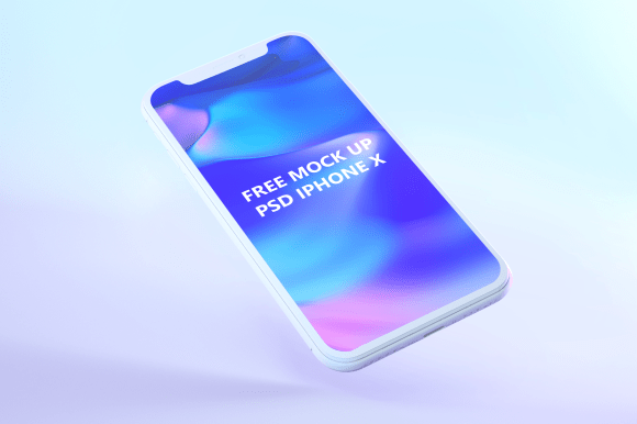 6个不同视角苹果X样机贴图素材 iPhone X PSD M