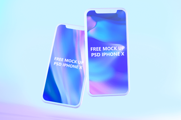 6个不同视角苹果X样机贴图素材 iPhone X PSD M