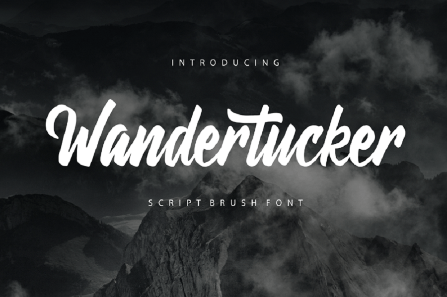 手写英文字体 Wandertucker Brush-lett