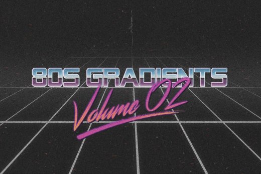 80年代渐变PS动作80s Gradients Vol.02