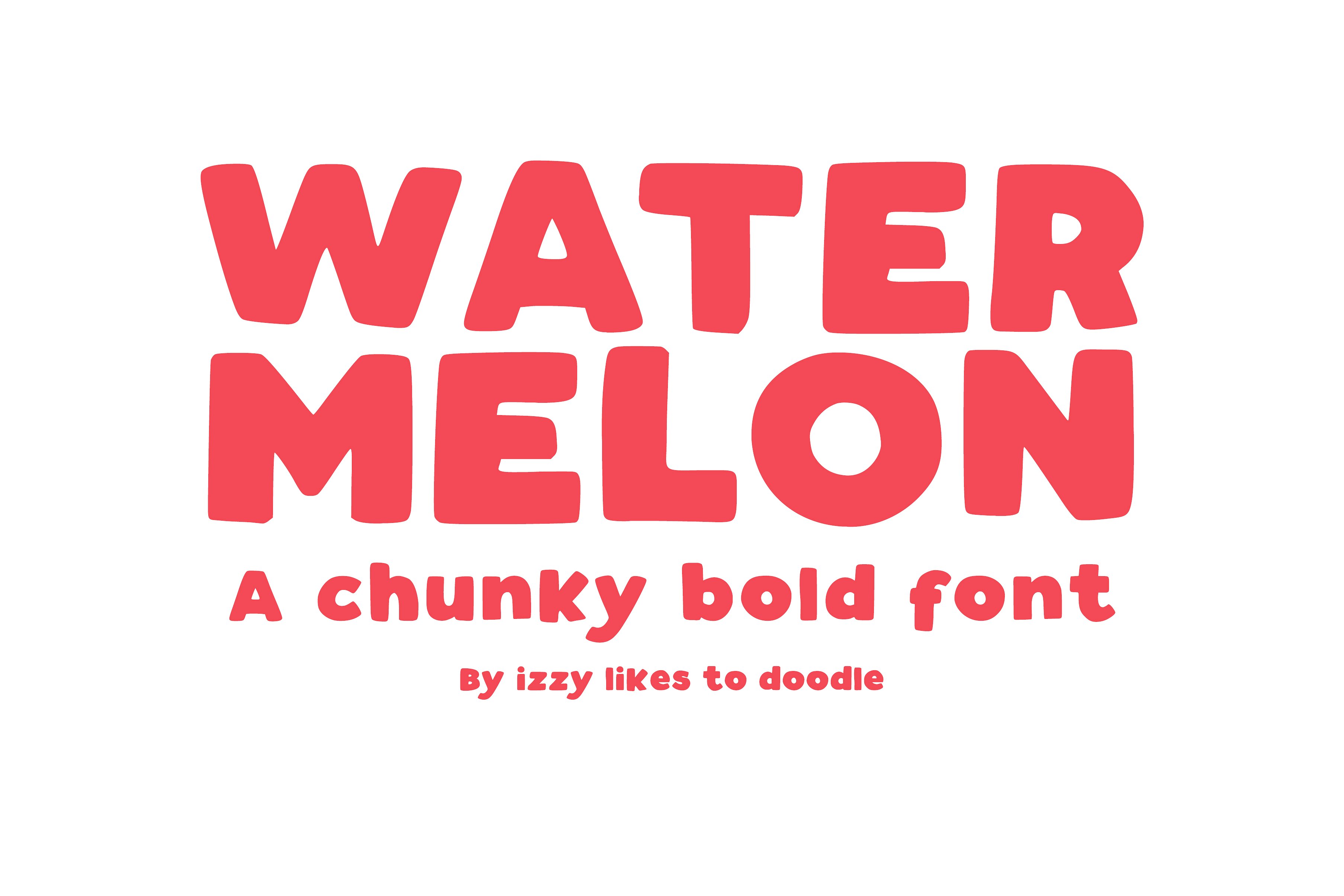 一款适合有趣古怪的设计厚实大胆的英文字体 Watermelo