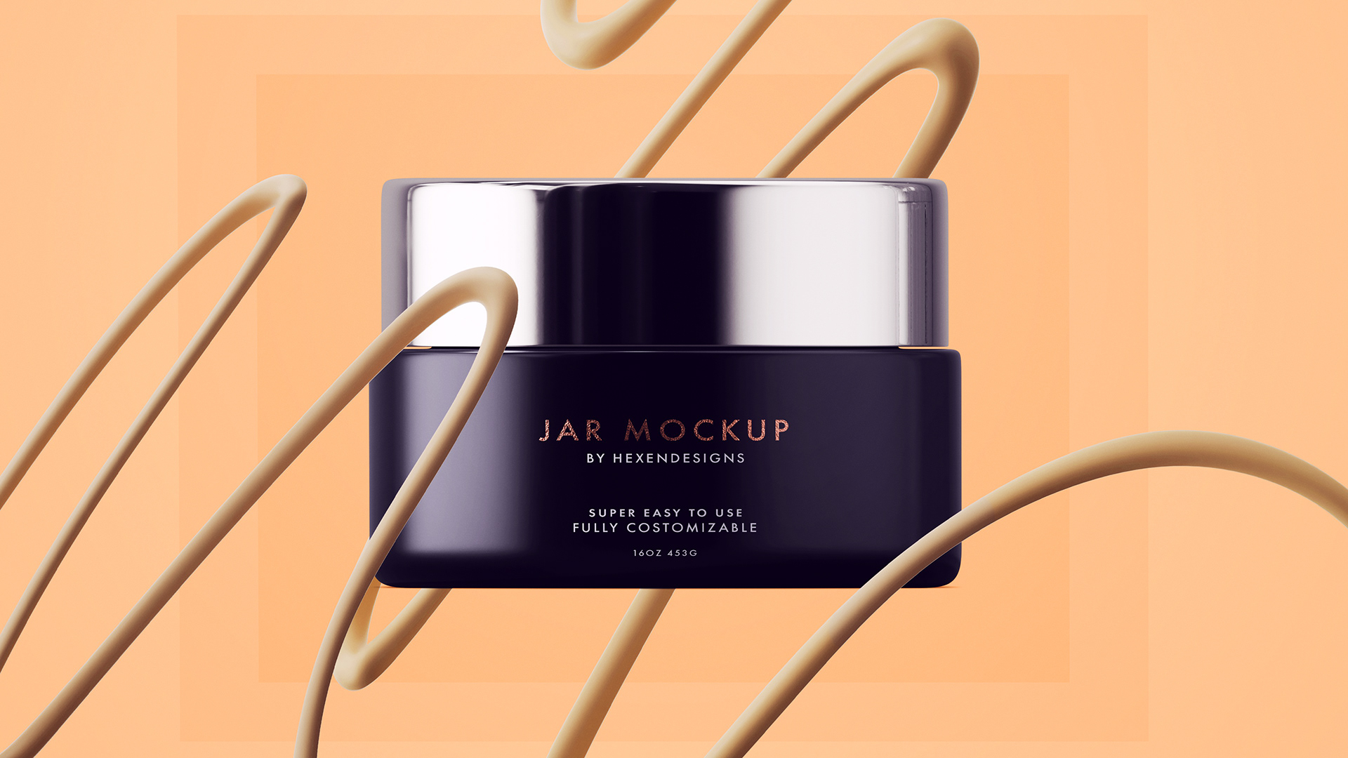 化妆品样机贴图展示模版 Cream Jar Mockup