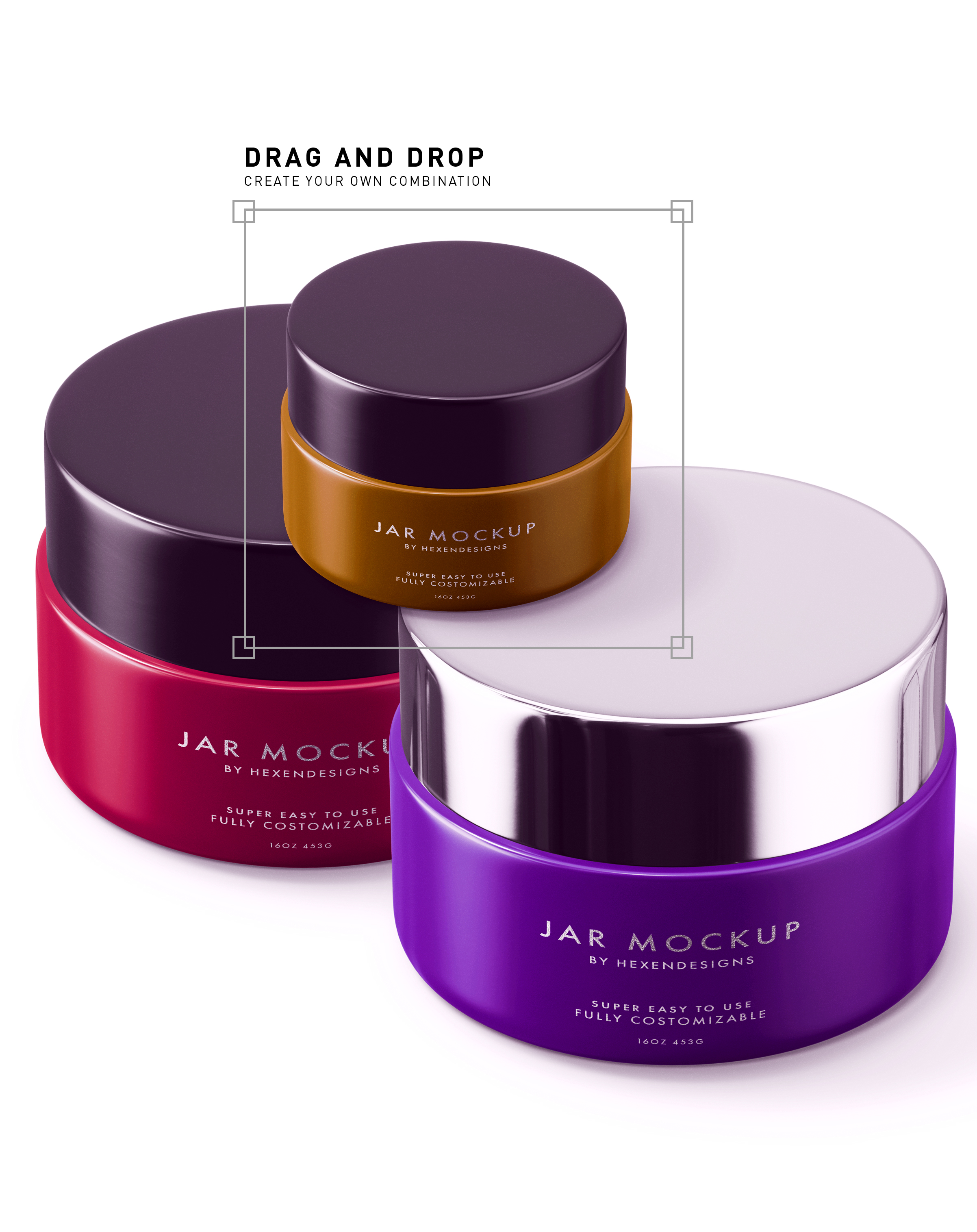 化妆品样机贴图展示模版 Cream Jar Mockup