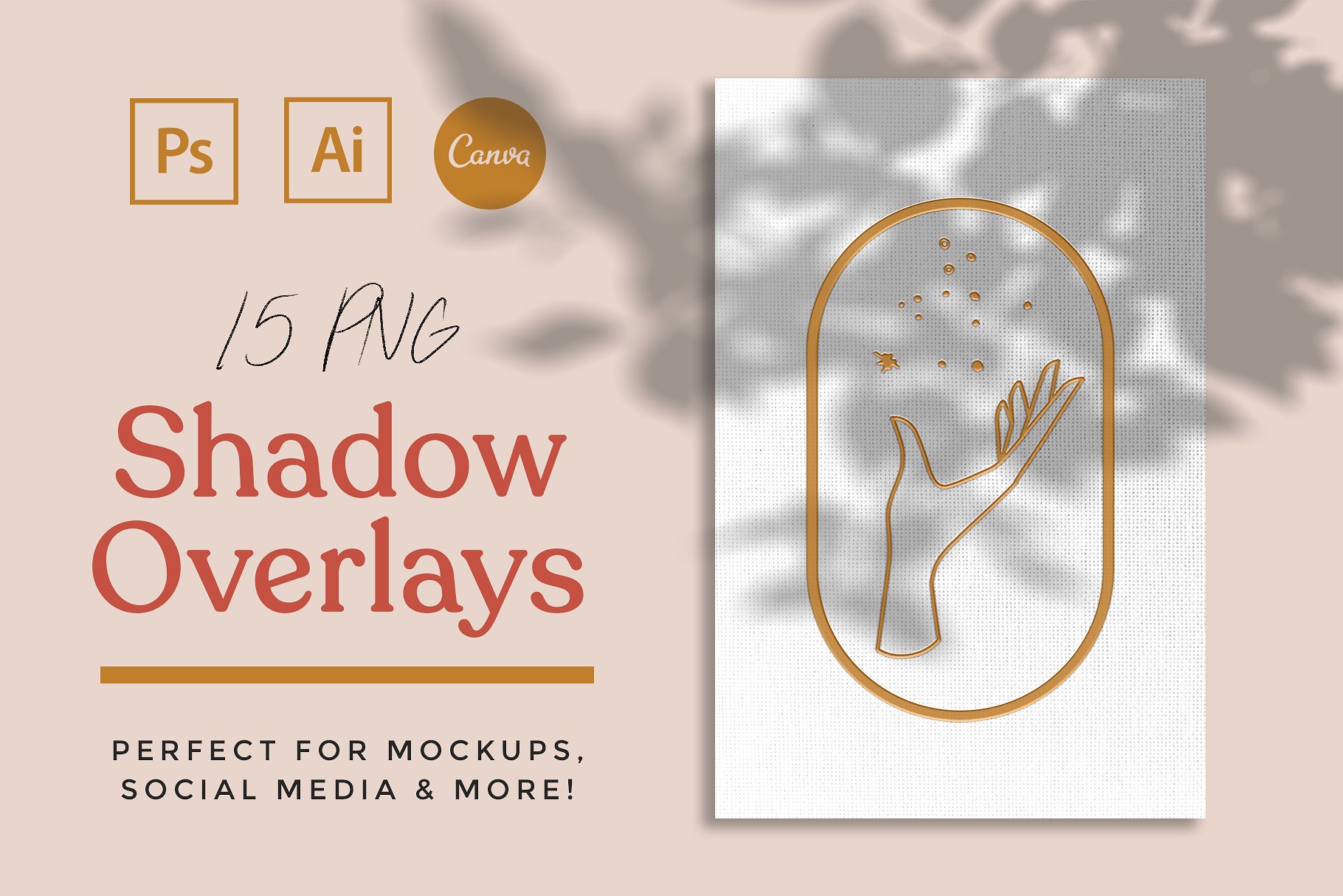 15个真实阴影场景贴图展示模板 Shadow Mockup