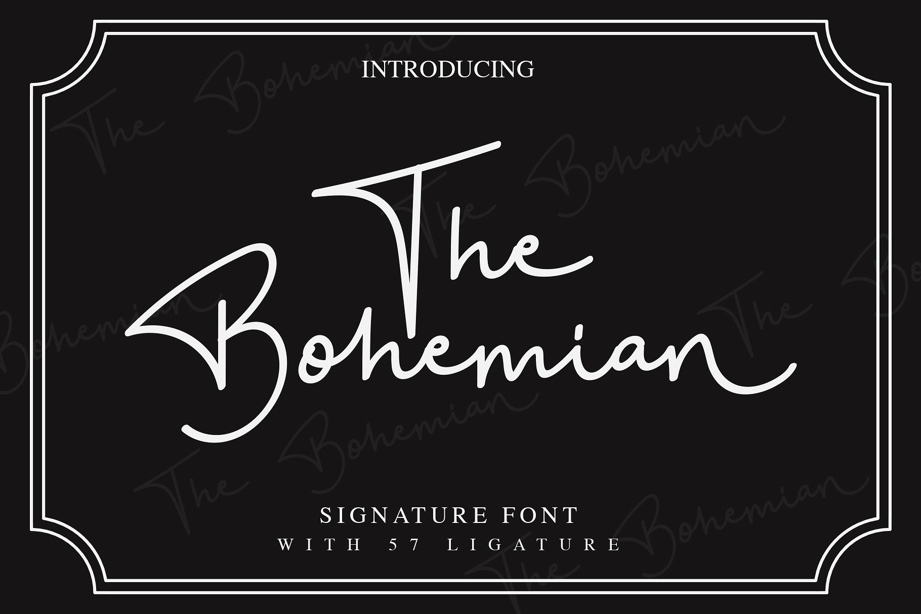 优雅的波西米亚签名手写英文字体 The Bohemian -