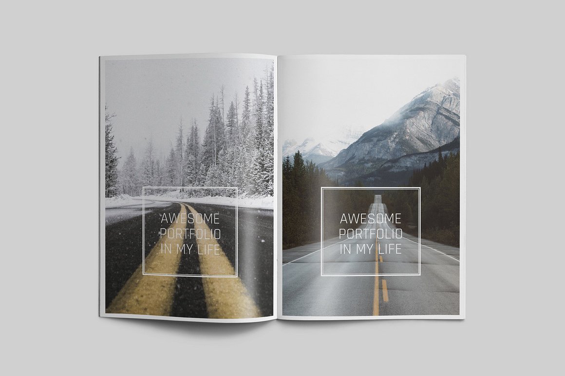 现代简约风格杂志设计模板Portfolio Magazine