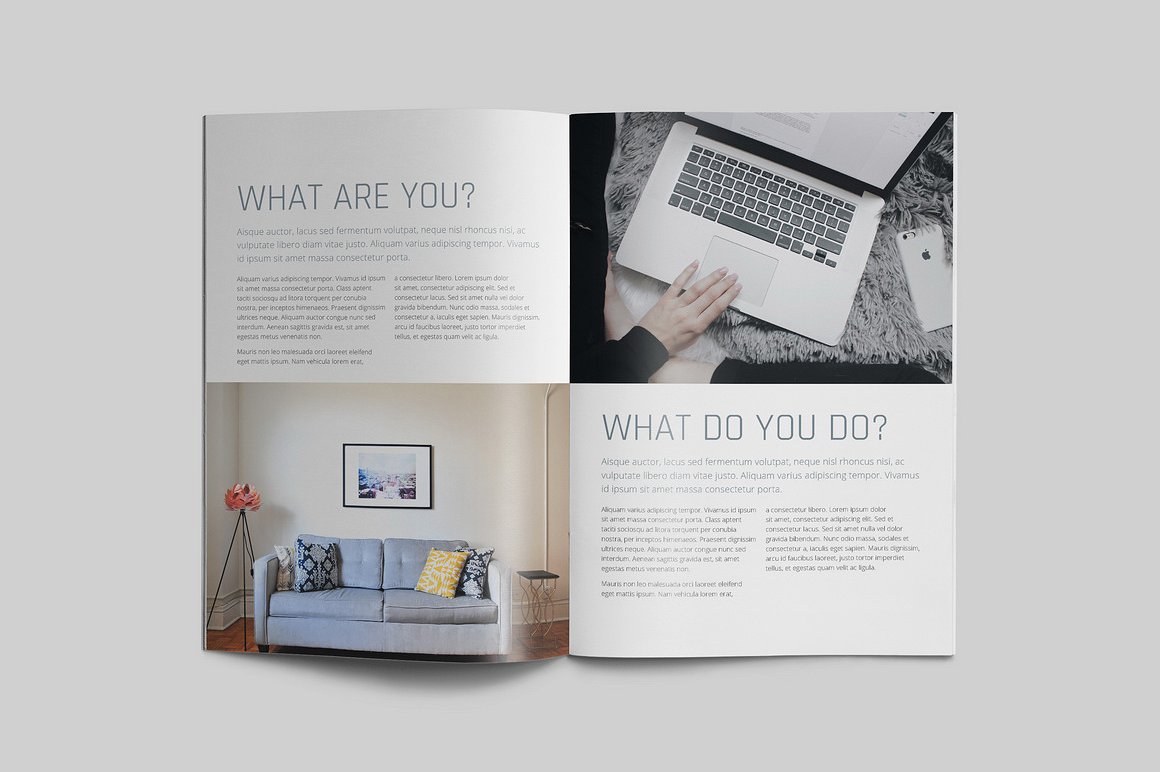 极简风格画册设计模板Portfolio Magazine