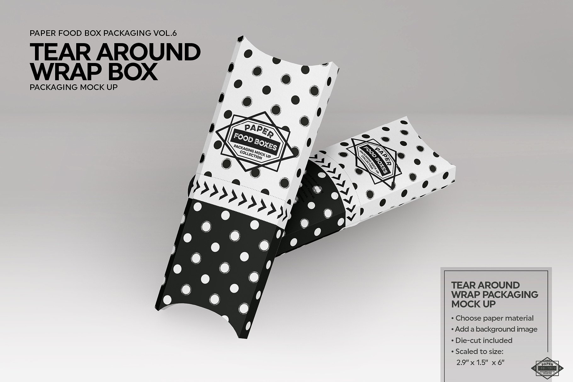 快餐店食物纸盒纸袋包装设计样机合集包 VOL.6: Food