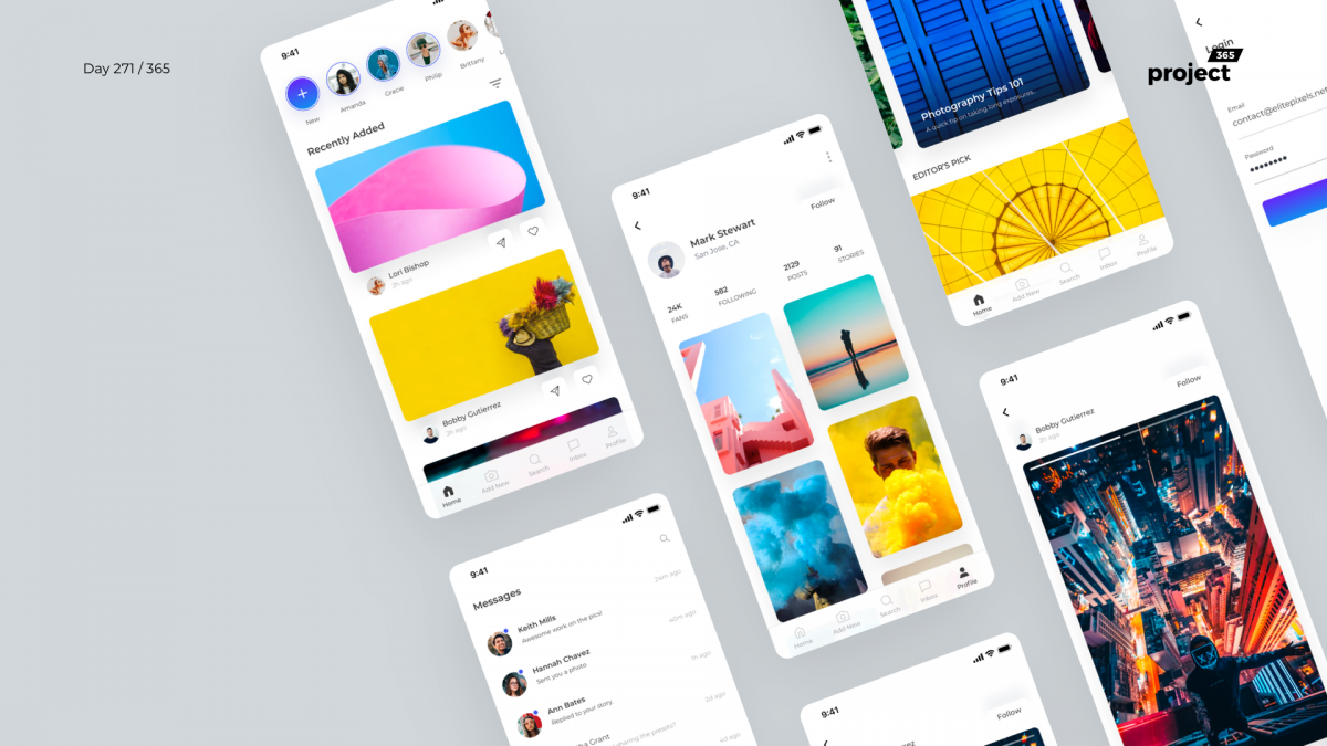 社交APP界面设计 Social App UI Kit 每