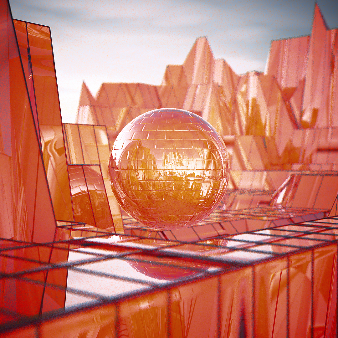 [23-04-16] Mirage橙色立体球状C4D动画工程